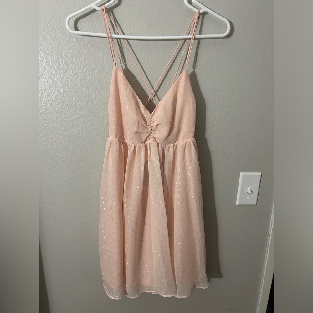NBD light pink mini dress